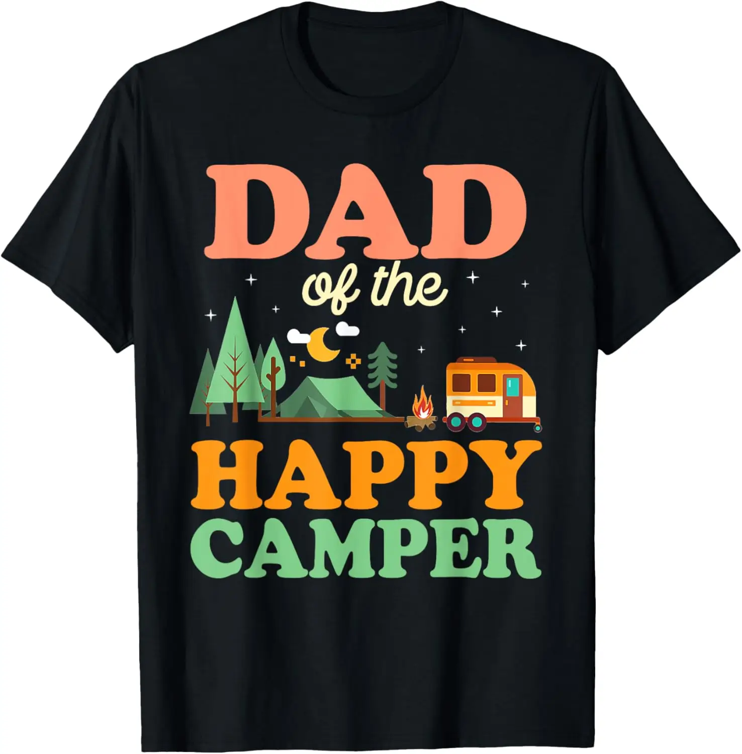 

Dad Of The Happy Camper Shirt Men 1st Bday Camping Trip