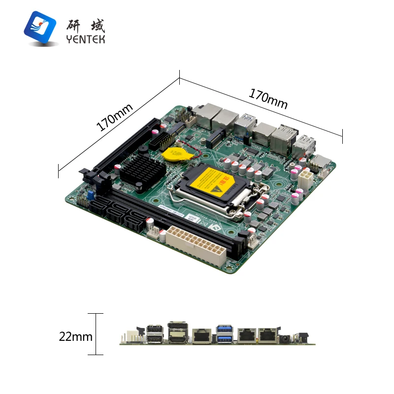 NAS 메인보드 제조업체 X86 LGA1151 I3 I5 I7 6-9세대 2 DDR4 6 SATA HD DP 디스플레이 산업용 미니 ITX 메인보드