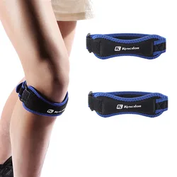 2 Pack Patella Knee Strap Adjustable Knee Brace Patellar Tendon Stabilizer Support Band for Knee Pain Relief Running Basketball