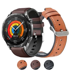 Casual Leather+Silicone Strap For HUAWEI WATCH GT 5 4 3 2 46mm Band HONOR Magic Watch 2 46mm/Watch 4 Pro GS 3 22mm Bracelet Belt