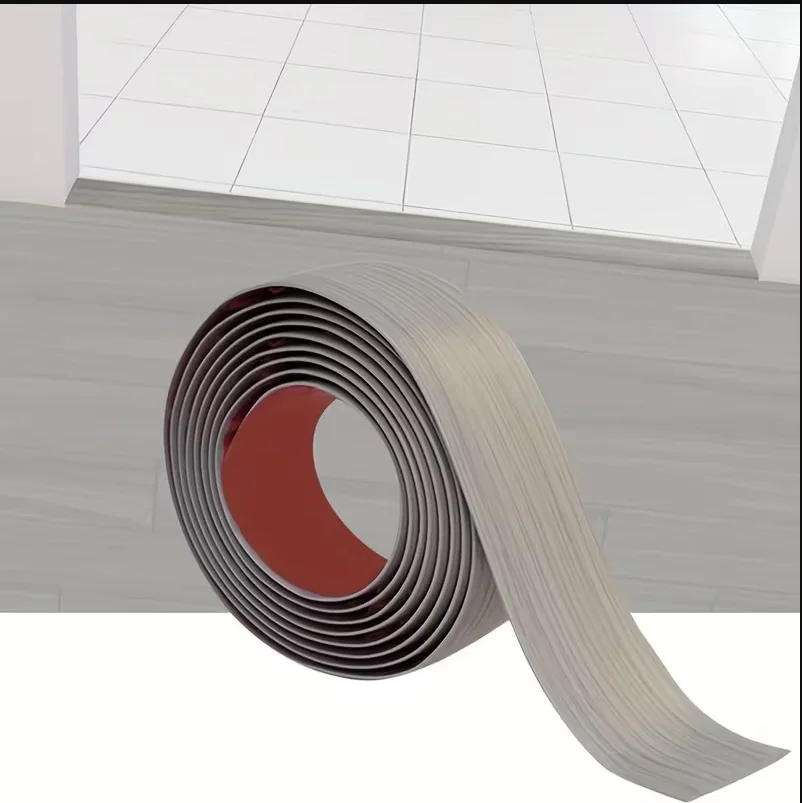 1pc Self-adhesive Flat floor transition strip, floor decorative strip Used for linking ceramic tile flooring