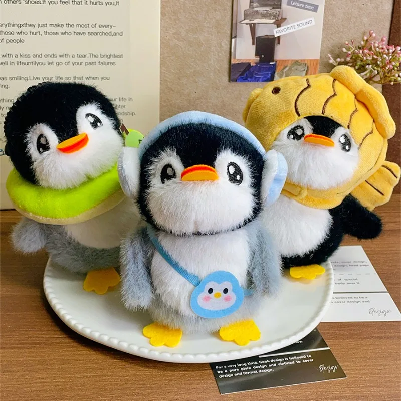 Fun Dory Fish Cake Pinguïn Pop Sleutelhanger Tas Hangende Decoratie Dierenkleding Veranderende Pinguïn Knuffel Pluche Pop Kid Gift