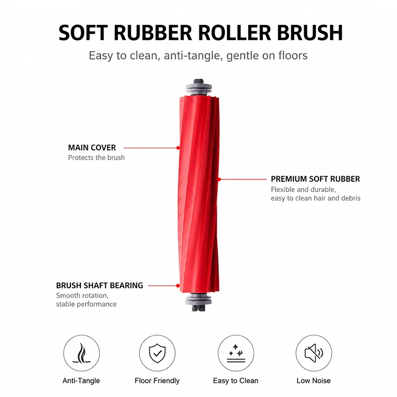 Roborock Q7 Max / Q7 Max+ / Q7 Plus / T8 Zubehör Hauptseitenbürste Hepa-Filter Wischmopp Roboterstaubsauger Ersatzteile – Detail 1