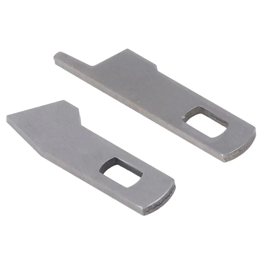 2pcs Carbon Steel Sewing Machine Blade Set Efficient Durable Upper Lower Blade Set Accurate Cutting