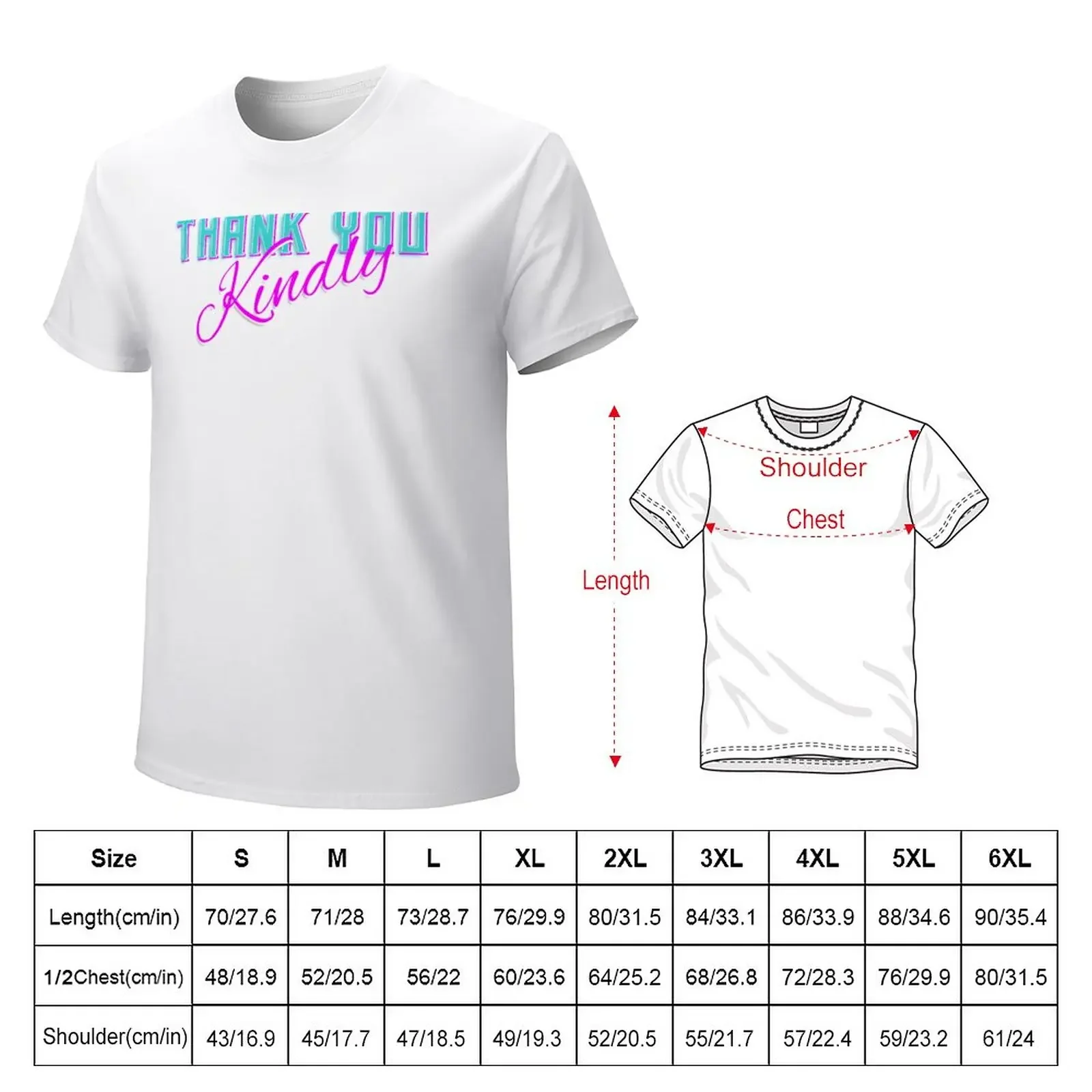 Modern 3d Lettering Thank You Kindly Script on Turquoise and Magenta on Soft Pink T-Shirt sports fans funny t shirts for men