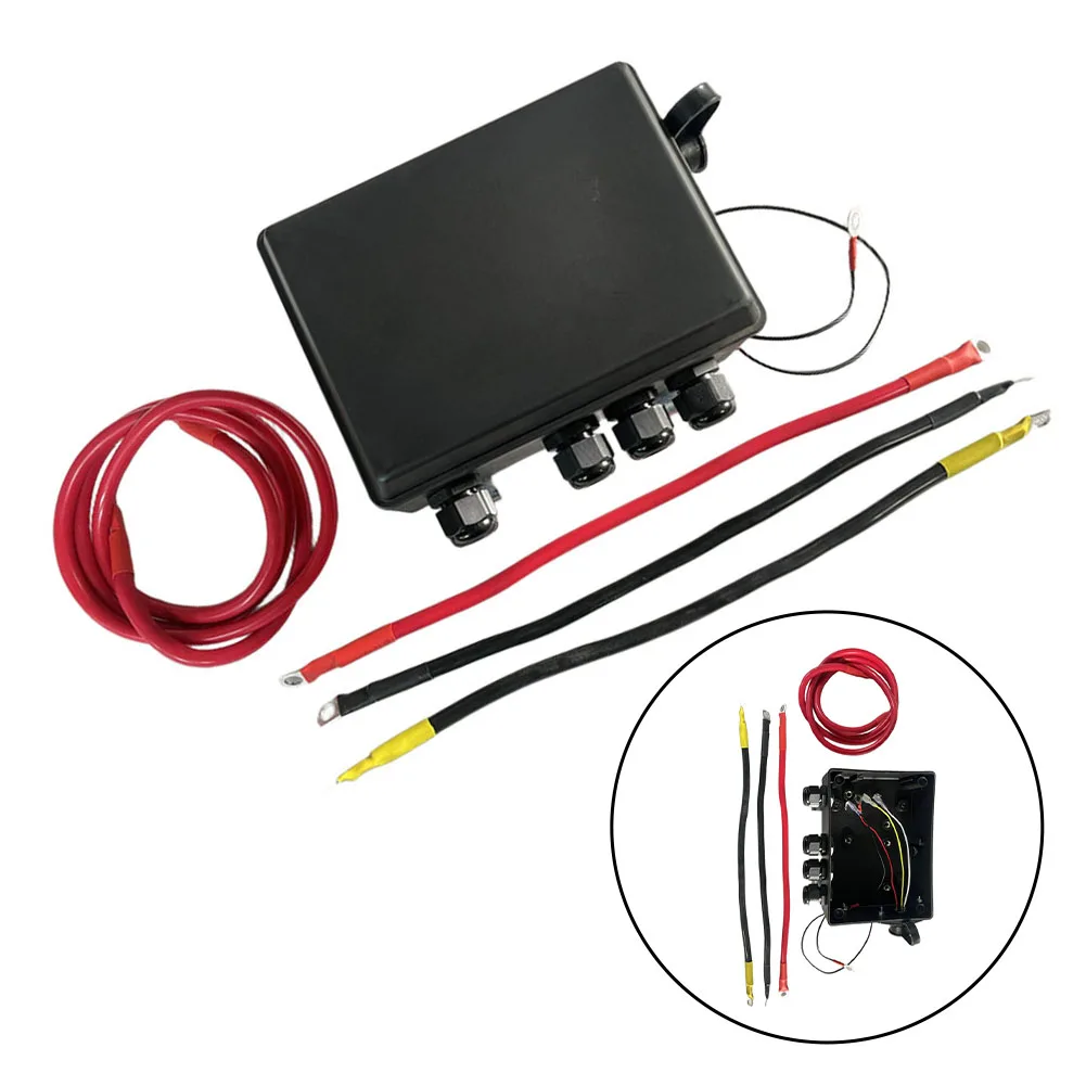 Pre-Wired Winch Solenoid Control Box for 6000-20000 lbs UTV Truck and Trailer 12V 24V M6 Bolt Relay Compatible
