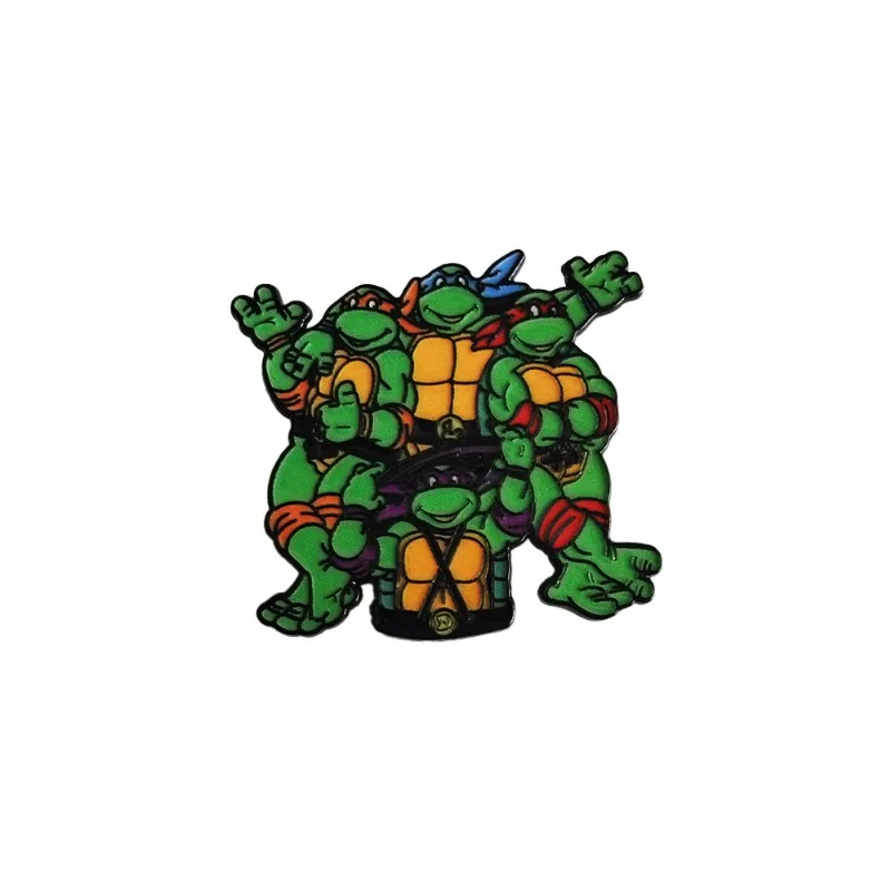 TMNT Ninja Turtles Enamel Pins Leonardo Raphael Donatello Michelangelo Metal Brooch Badge Collectible Gift Backpack Hat Decor