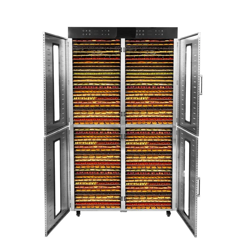 80 Trays Industrial SS Large Capacity Fruit Dryer Dehydrator Jerky Vegetable Dehydrator Supplier Food Dehydrator Machine