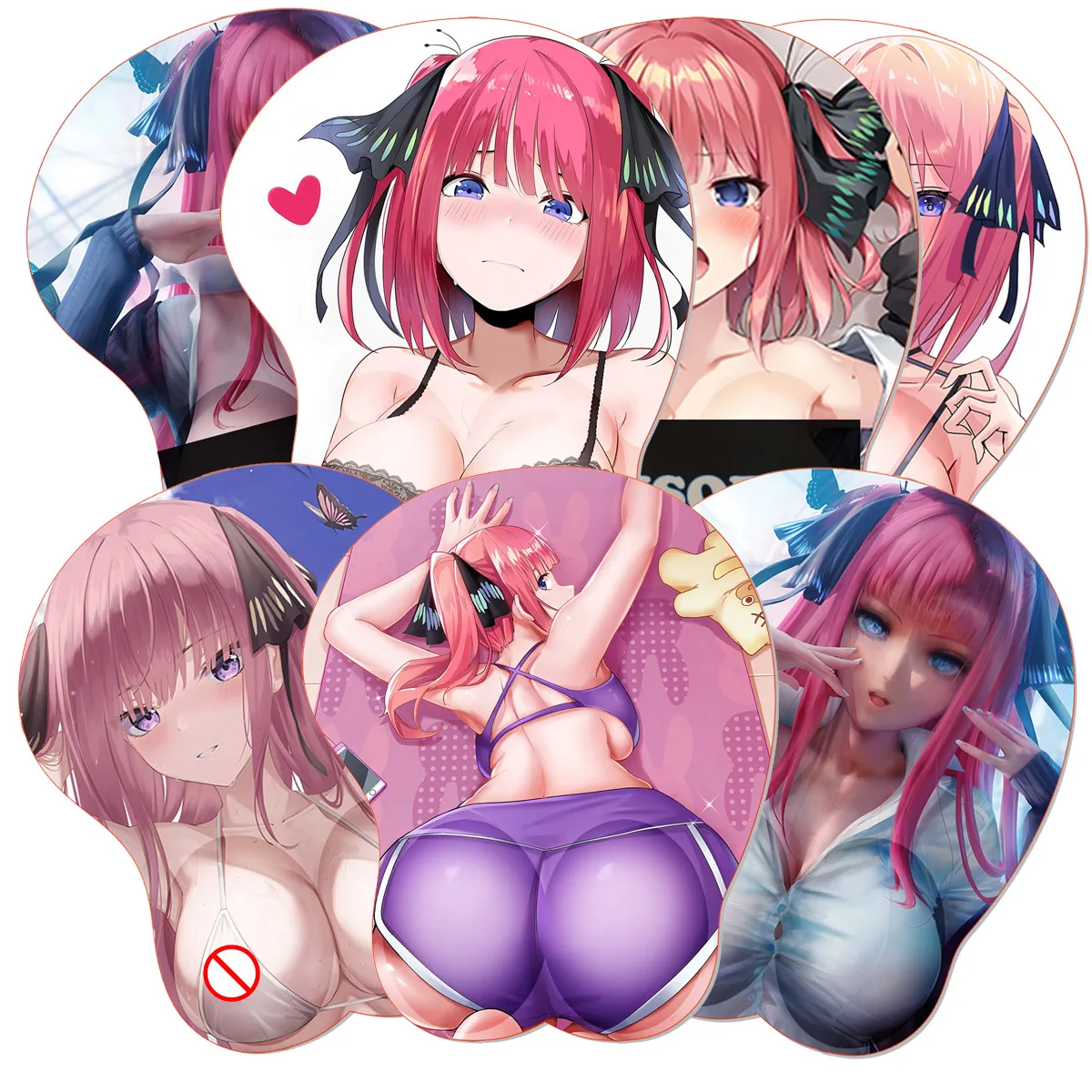 

3D Mouse Pad Quintuplets Stereo Mousepad Oppai Boob Rias Gremory Nakano Nino Anime Silicone Wrist Rest BULK Pad Gaming Mouse Mat