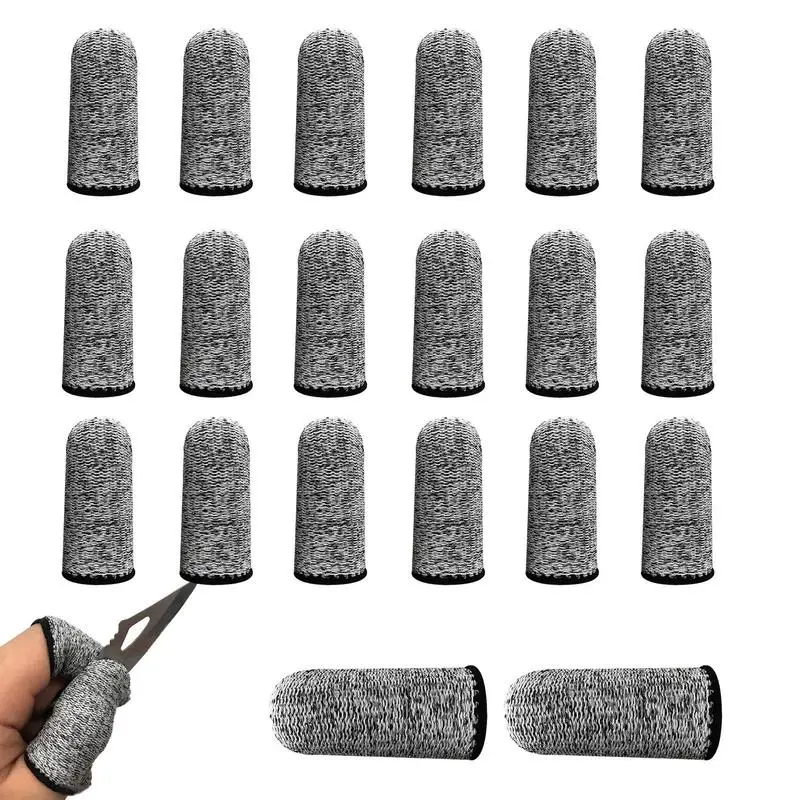 

Cut Resistant Finger Cots 20pcs Anti Cutting Protective Finger Cots Thumb Sleeves For Professionals And Enthusiasts Reusable