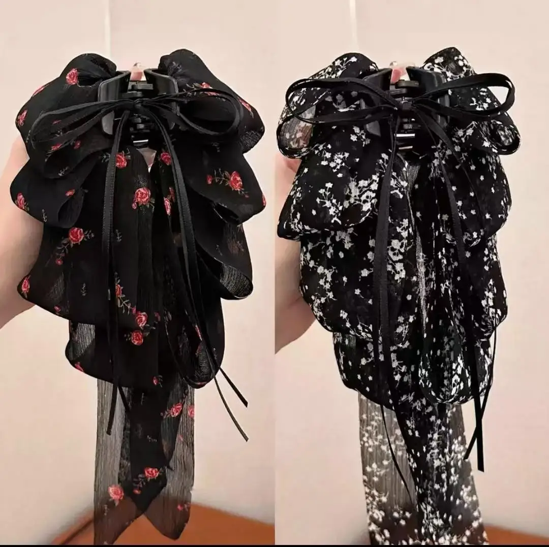 جو جديد Bowknot مخلب شعر للنساء الفتيات الشريط ذيل حصان كليب للنساء أنيقة القرش كليب دبوس الشعر إكسسوارات الشعر