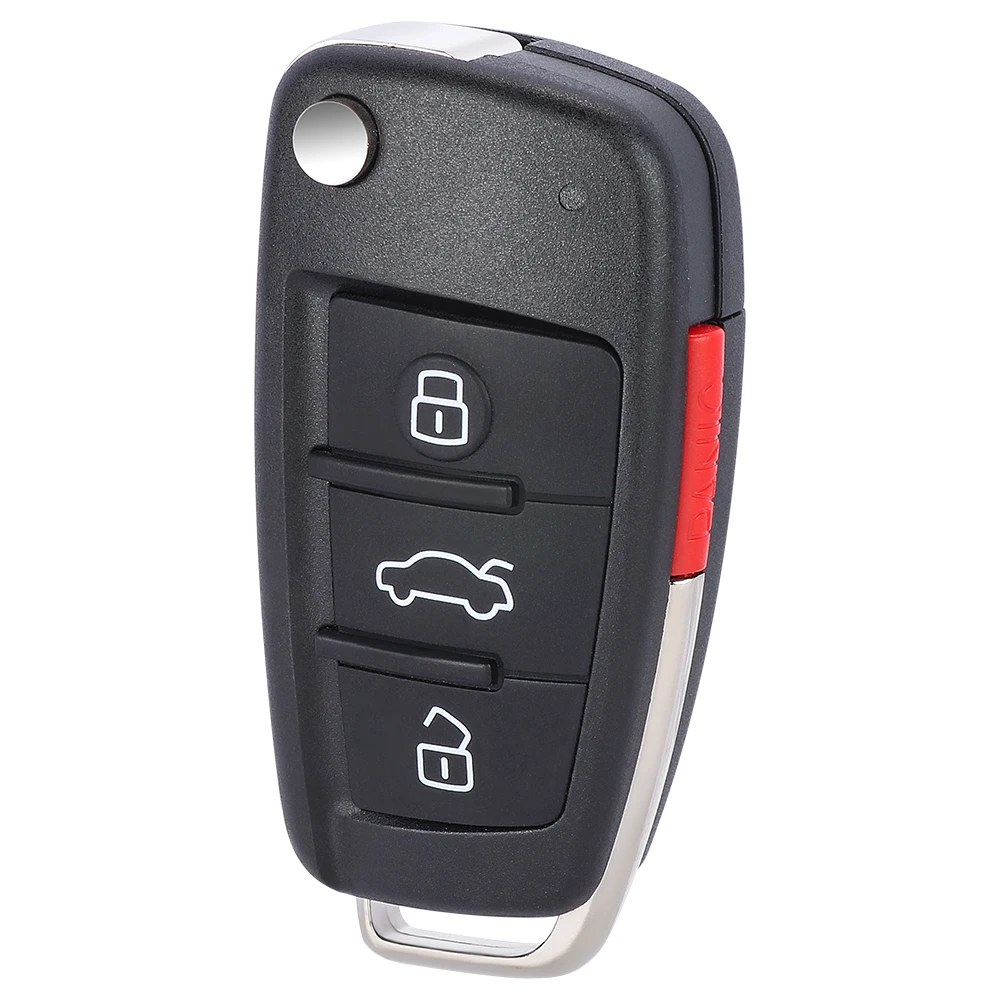 KEYECU Remote Flip Key 4 Buttons Fob 315MHZ ID48 FCC: NBG009272T for Audi A2 A3 A4 A6 A8 TT Quattro S3 S6 S8 Q7 R8 S5 RS4