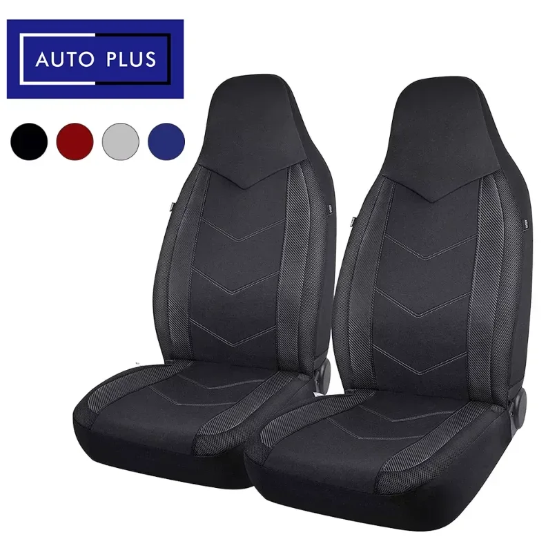Fundas de asiento de coche de tela de malla transpirable con respaldo alto, diseño deportivo, compatibles con airbag, aptas para