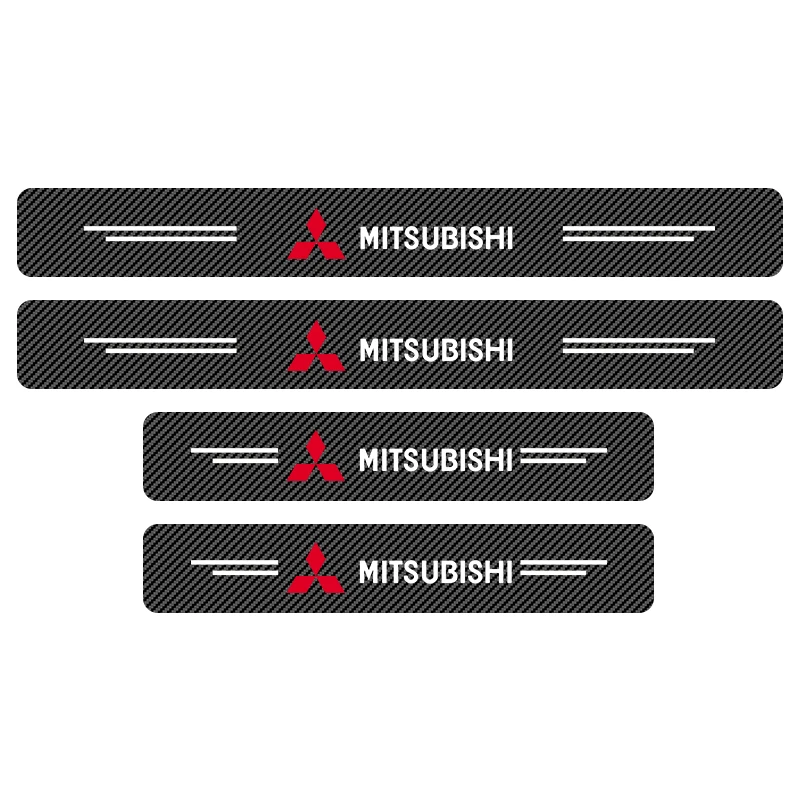 Car Door Plate Carbon Fiber Threshold Protector Sticker For Mitsubishi ASX Lancer Pajero Outlander L200 EVO Lancer Car Styling