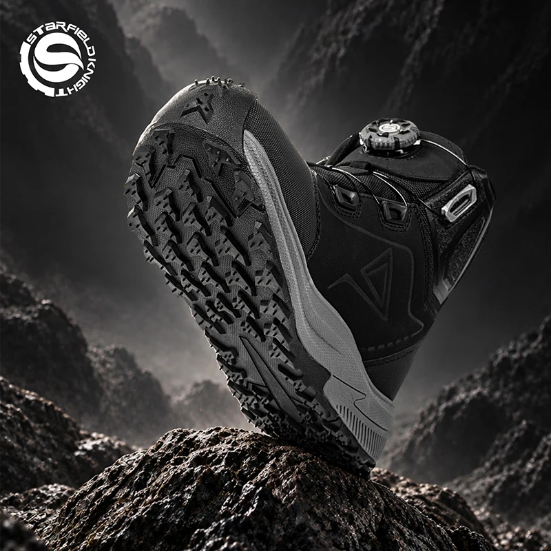 SFK Black Motorcycle Riding Protective Boots Men Summer Breathable Waterproof Real Cowhide Leather Non-slip Wear-resistant Gears