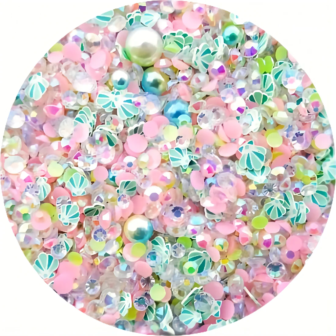 Romantic Themed Clay Shell Slices Sakura Diamond Mixed Sprinkles Supplies Slime Crafts Filling