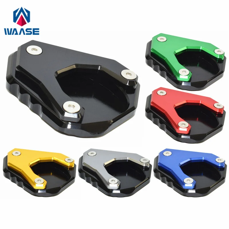 waase For Kawasaki Ninja 250 400 Z250 Z400 2018 2019 2020 2021 2022 Kickstand Foot Side Stand Extension Pad Support Plate