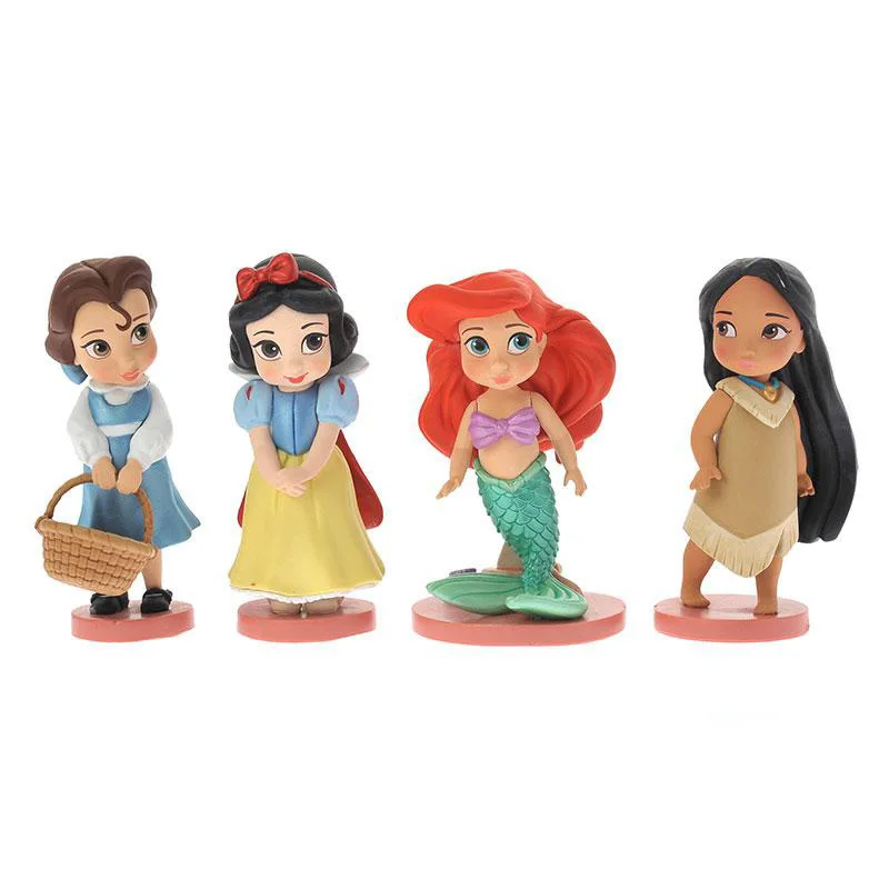 11 pcs/lot  Disney  Pvc Snow White Action Figures Cute Cartoon Mini Princess Mermaid Toys Models Girls Gifts