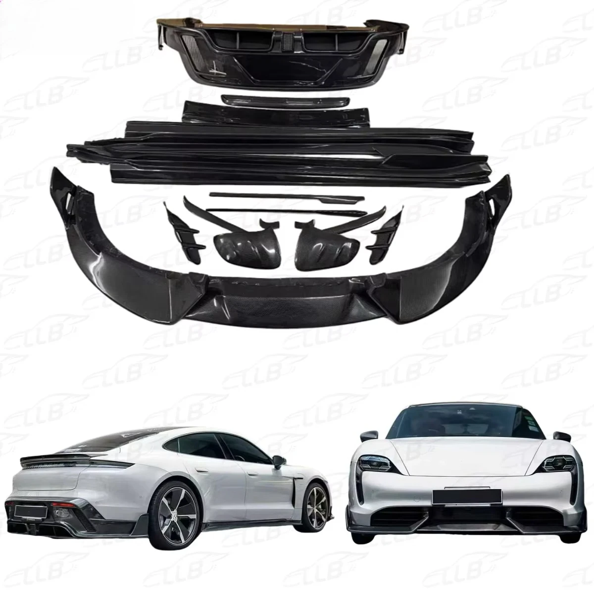 High Quality Modified Upgraded Carbon Fiber MSY Style Body Kit for  Taycan Carbon Fiber Body Kit