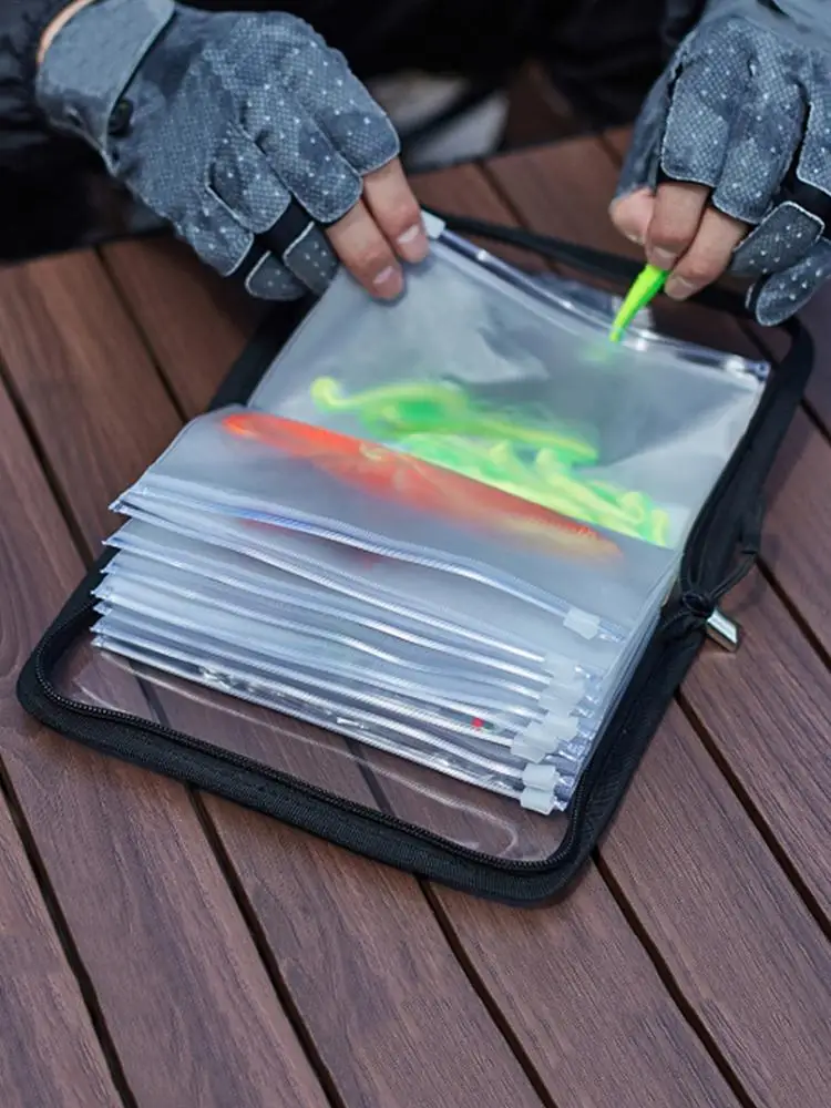 Waterproof PVC Fishing Lure Bag Transparent Tackle Storage Case Clear Fake Bait Organizer Pouch for Lures Hooks Accessories view 3