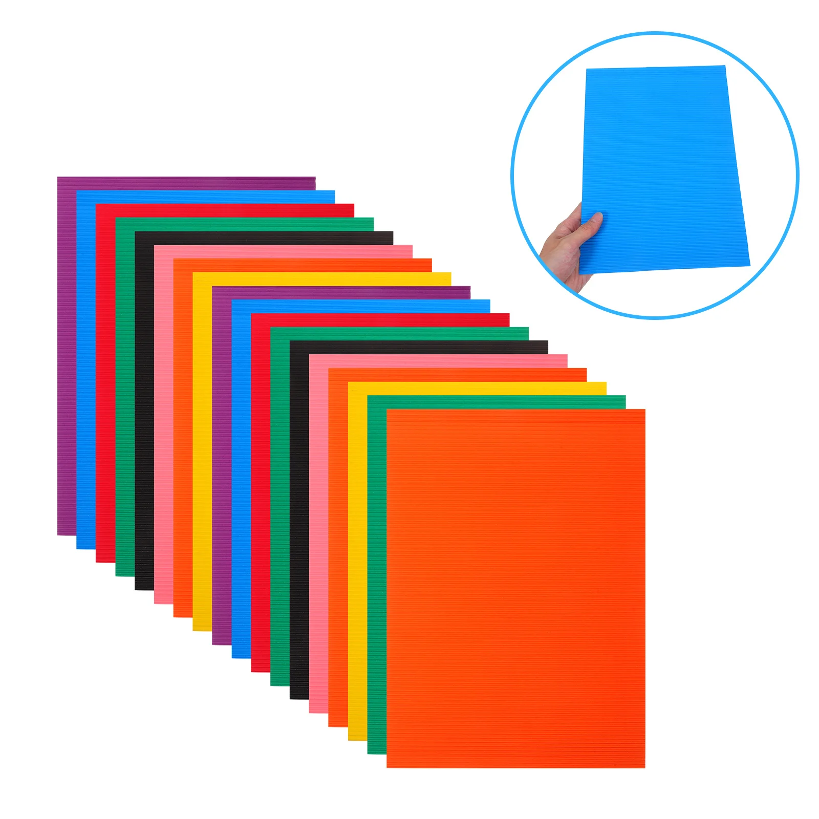 

20Pcs Colorful Corrugated Paper Premium Material Bright Colors for DIY Crafting Handcrafts Party Decoration Kindergarten School