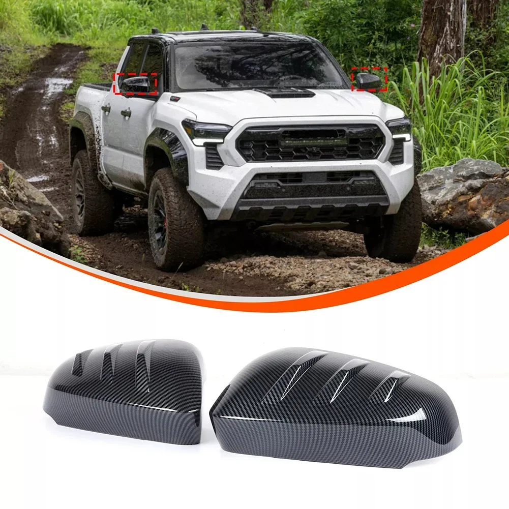 Redefine Your Ride Индивидуальные чехлы для зеркал из АБС-пластика с элегантным эстетичным углеродным волокном для 2024 года для Tacoma