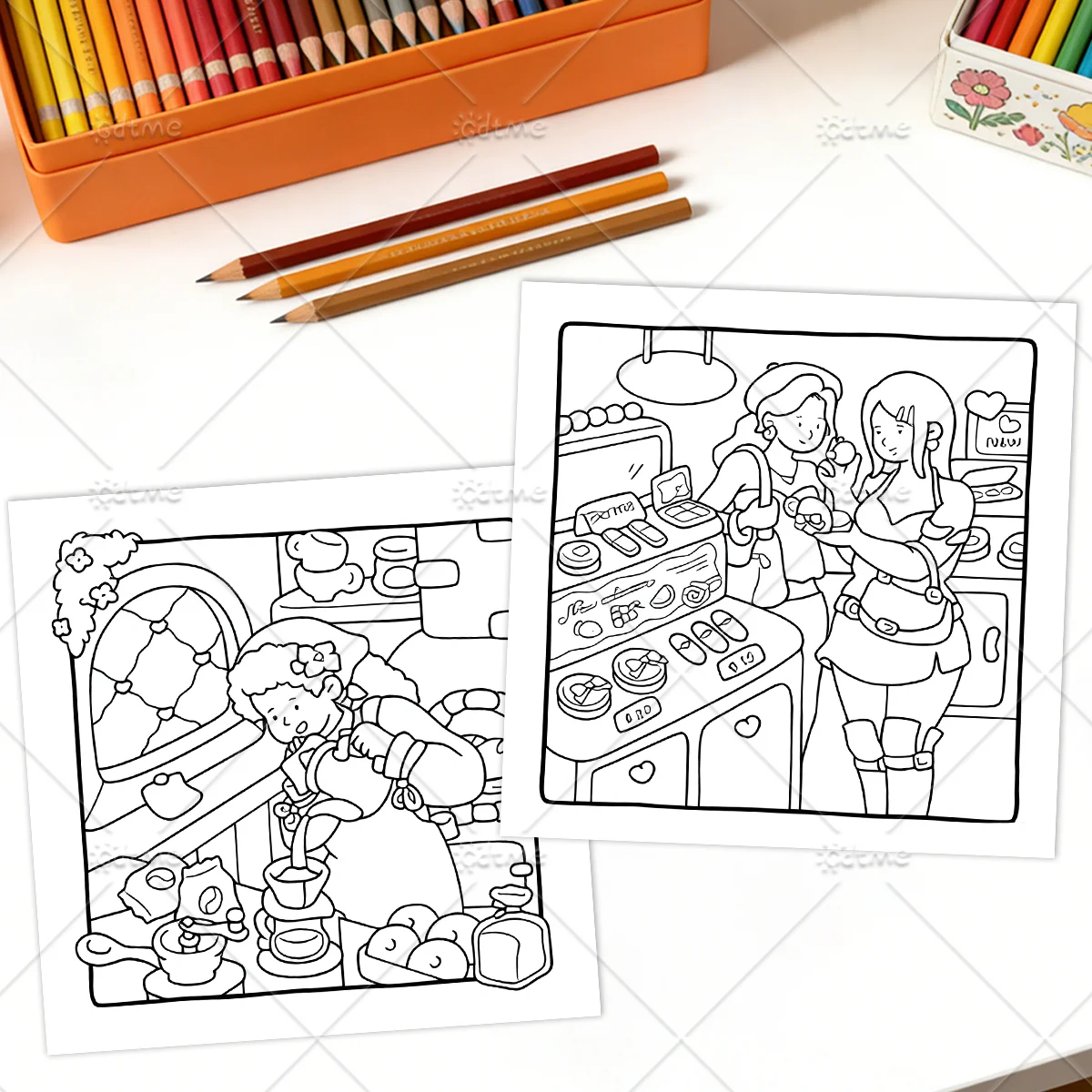GIRLY DIARIES Livro de Colorir - Food Y Snacks Coloring Book avaliação e preço