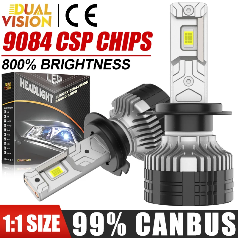 

H7 LED Headlight 3000000LM CSP Chip LED H4 Canbus H1 H9 H11 9005 HB3 9006 HB4 9012 HIR2 2500W 6500K Auto Headlamp Fog Light Bulb
