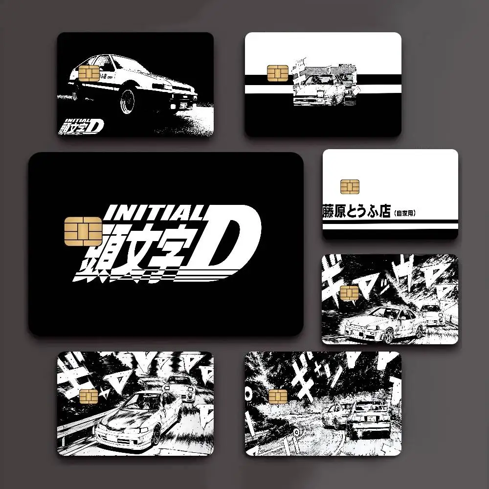 Racing FAST I-Initial D Game Film Cover Sticker Case for Small Chip Credit Debit Card Front Side