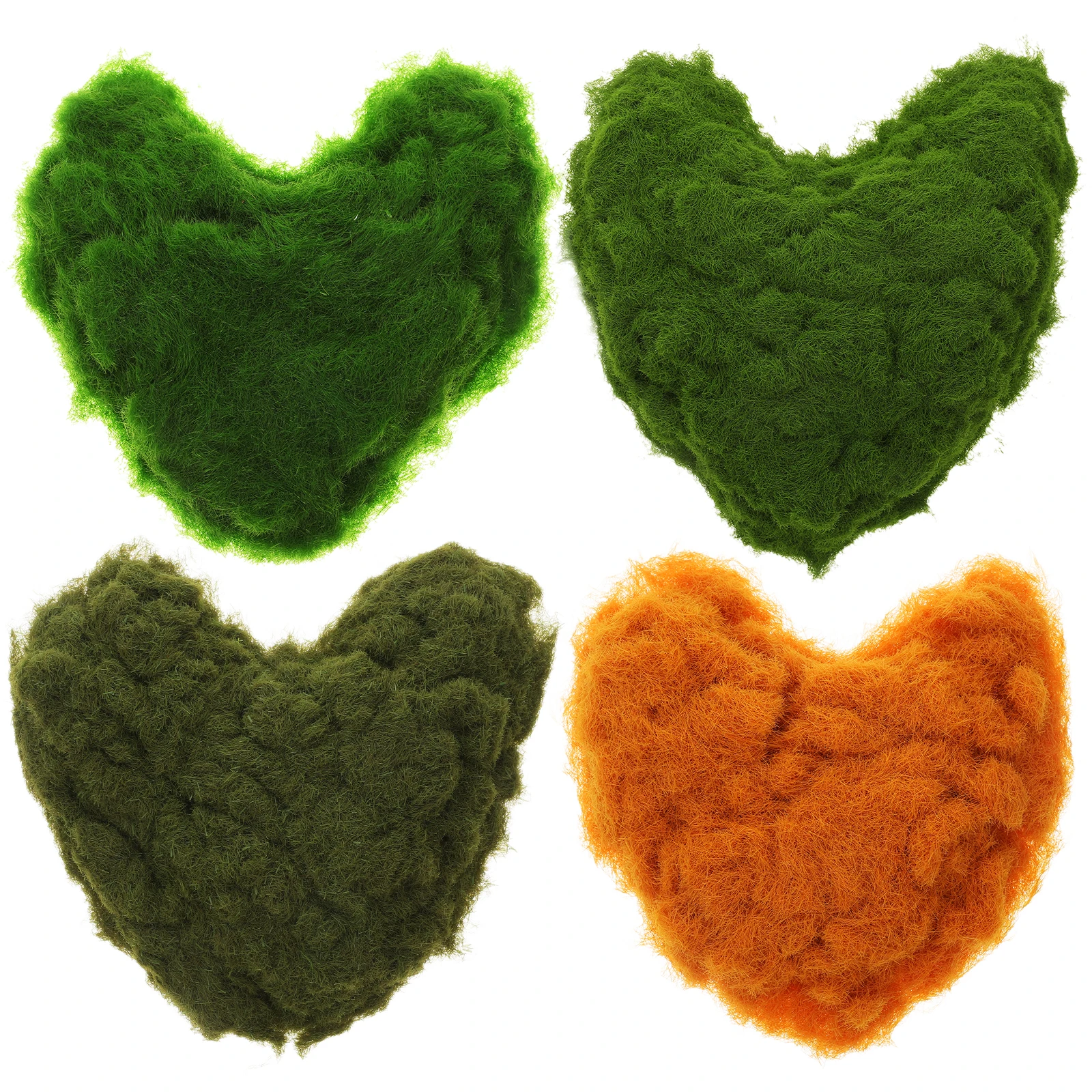 

4Pcs Artificial Lichen Moss Green Plant Nylon Lawn for Decoration Micro Landscape Garden Decor Realistic Landscaping Wall Decor