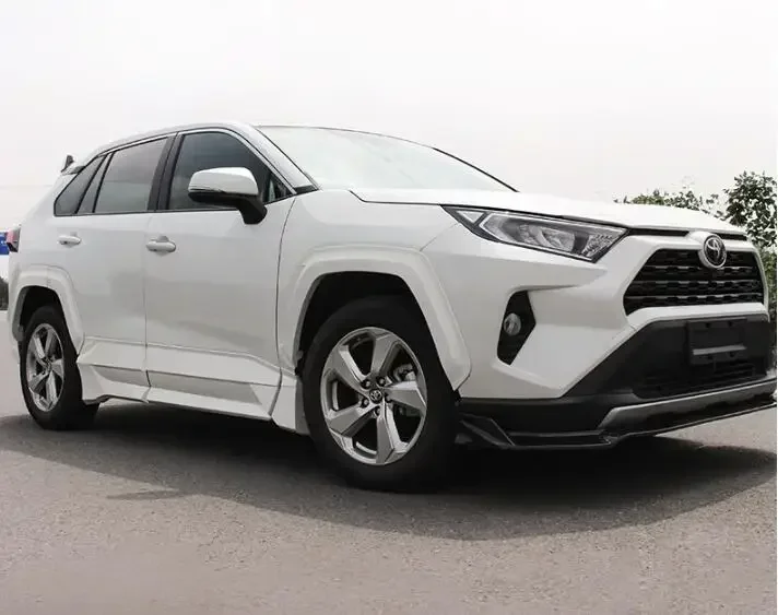 New！ ABS Primer Body Kit For Toyota RAV4 2020 2021 2022 2023 ABS Fender Flares Arch Wheel Eyebrow Mudguard+Side Door Body Skirt