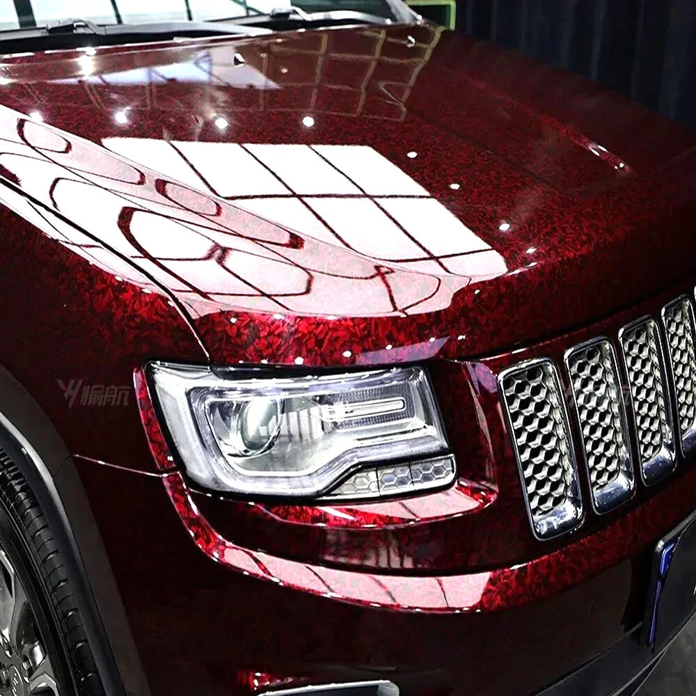 Glossy Black Forged Carbon Fiber Vinyl Wrap Ghost Camo Self-Adhesive DIY Car Motorcycle Styling Interior Stickers - view 5