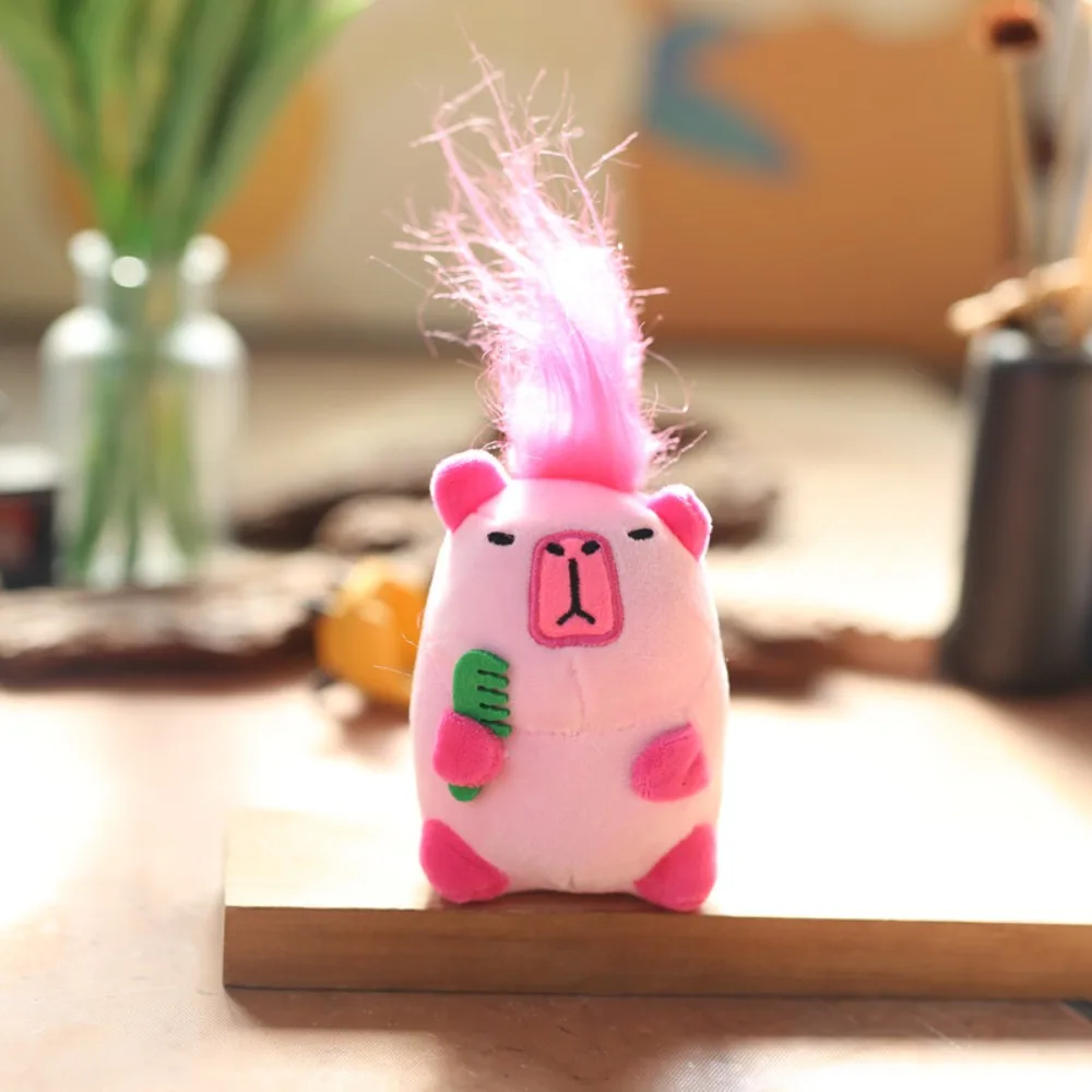 Hanging Bags Decor Long-haired Capybara Doll Pendant Creative Bag Pendant Capybara Worm Doll Pendant Matte Texture Cute