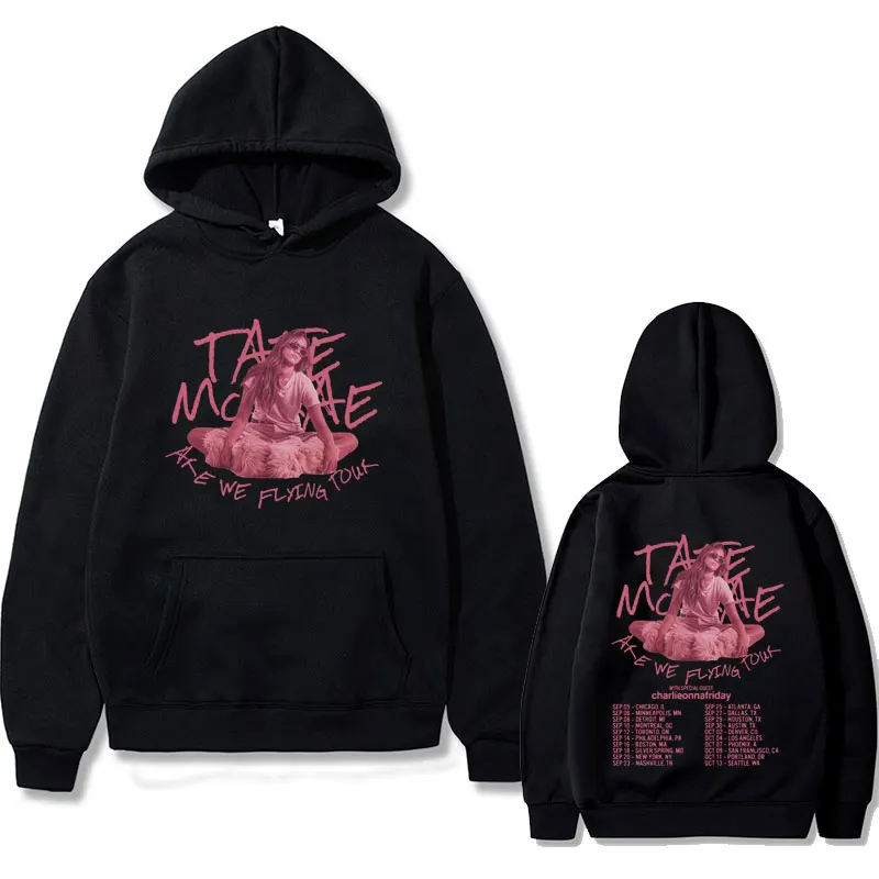 

Singer Tate Mcrae Are We Flying Tour Double Sided Printed Hoodie Men Women Fashion Casual Pullover Male Vintage Fleece Hoodies