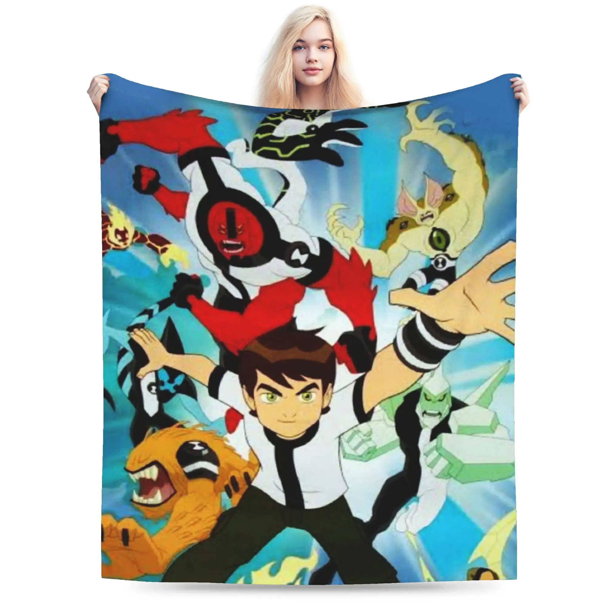 Ben 10 Anime Merch Blanket Ultra Soft  Throw Blankets for Living Room 50x60 Inches Multi-size Throws And Blankets