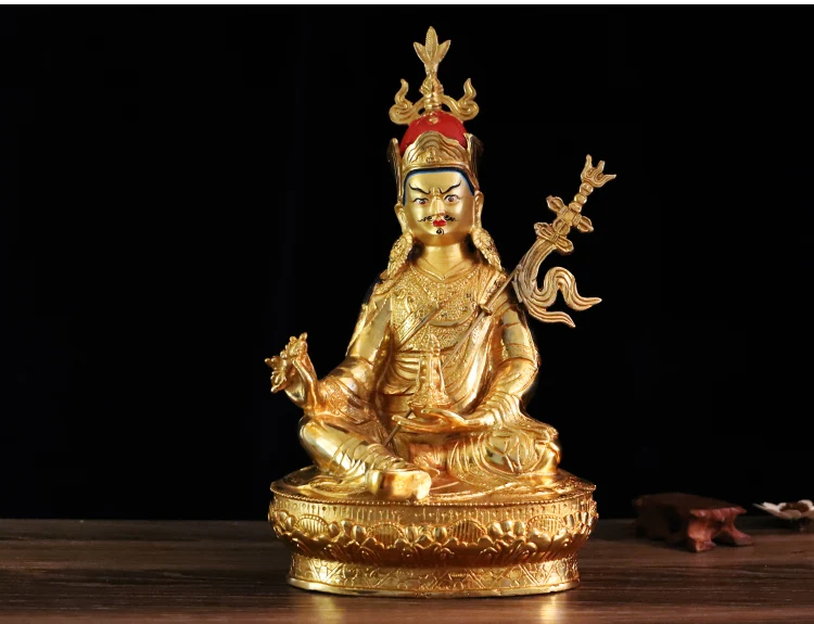 GOOD Buddha # 12 inch -HOME efficacious Tibetan Nepal Buddhism Gilded Padmasambhava Rinpoche