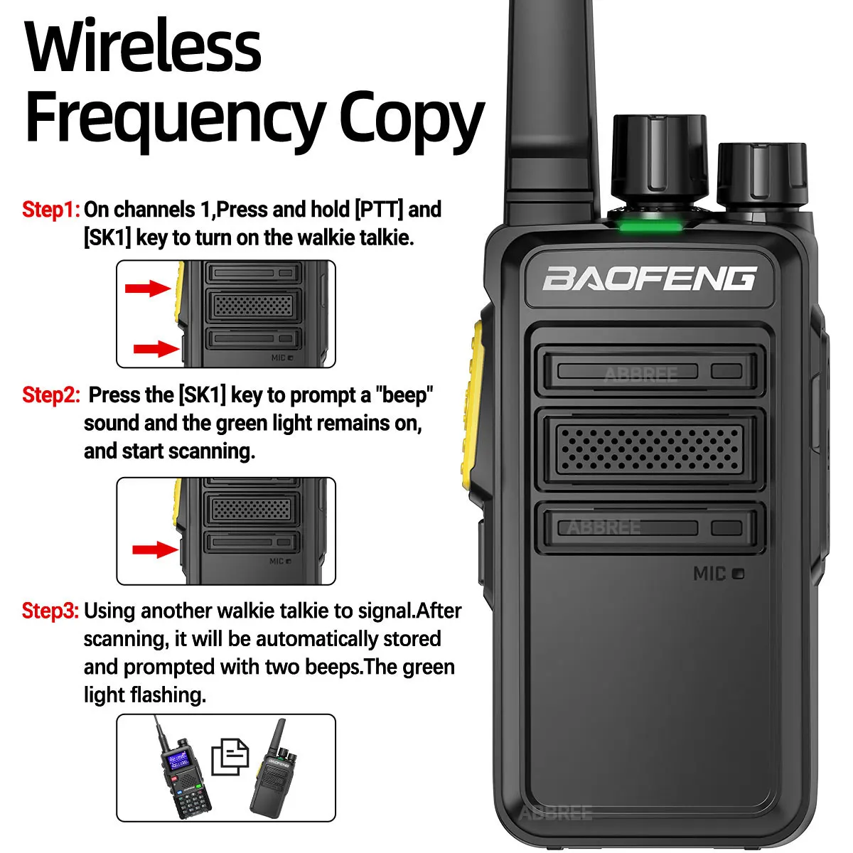 Baofeng BF-V12D GMSK Digital Walkie Talkie UHF Encrypted Call Noice Reduction HD Radio Wireless Copy Frequency Two Way Ham Radio image 5