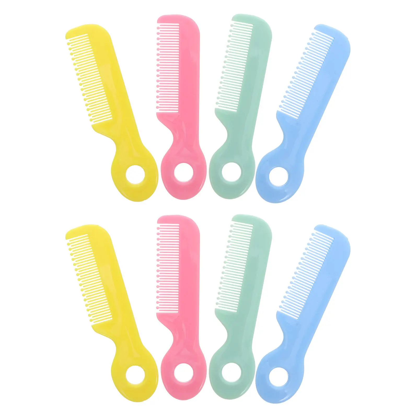 

8Pcs Baby Hair Detangler Brush Round Tooth Gentle Scalp Care Newborn Toddler Fine Hair Grooming Tool Travel Friendly Safe