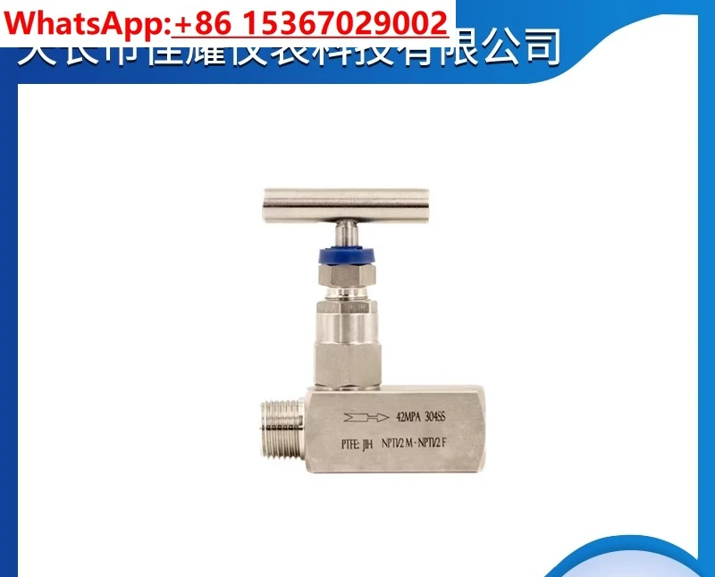 

Stainless steel JP21W internal and external thread globe valve with drain valve 1/2NPT needle valve