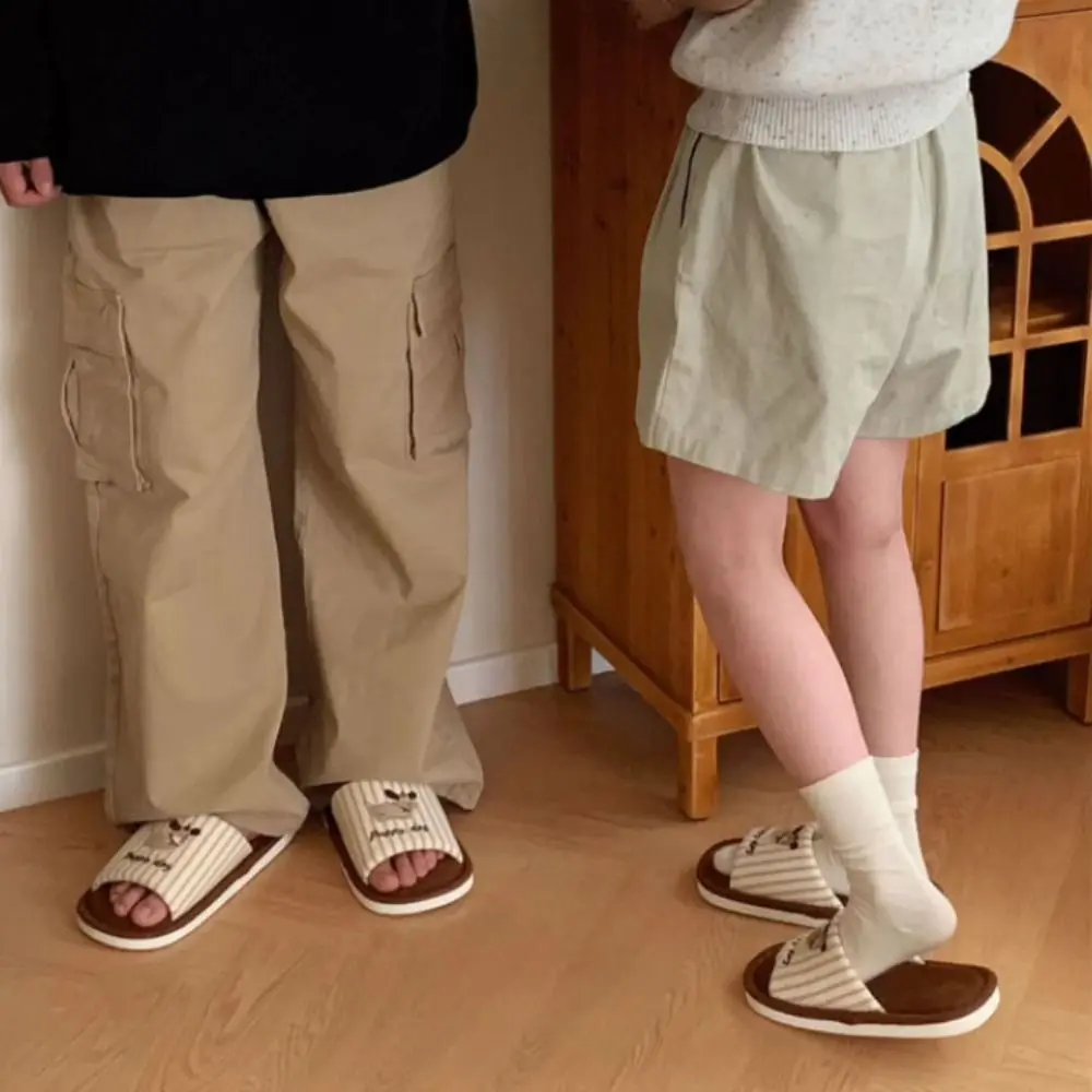 

Повседневные мягкие тапочки для спальни, домашняя одежда, бесшумные напольные тапочки, нескользящая обувь на мягкой подошве с героями мультфильмов, домашняя обувь