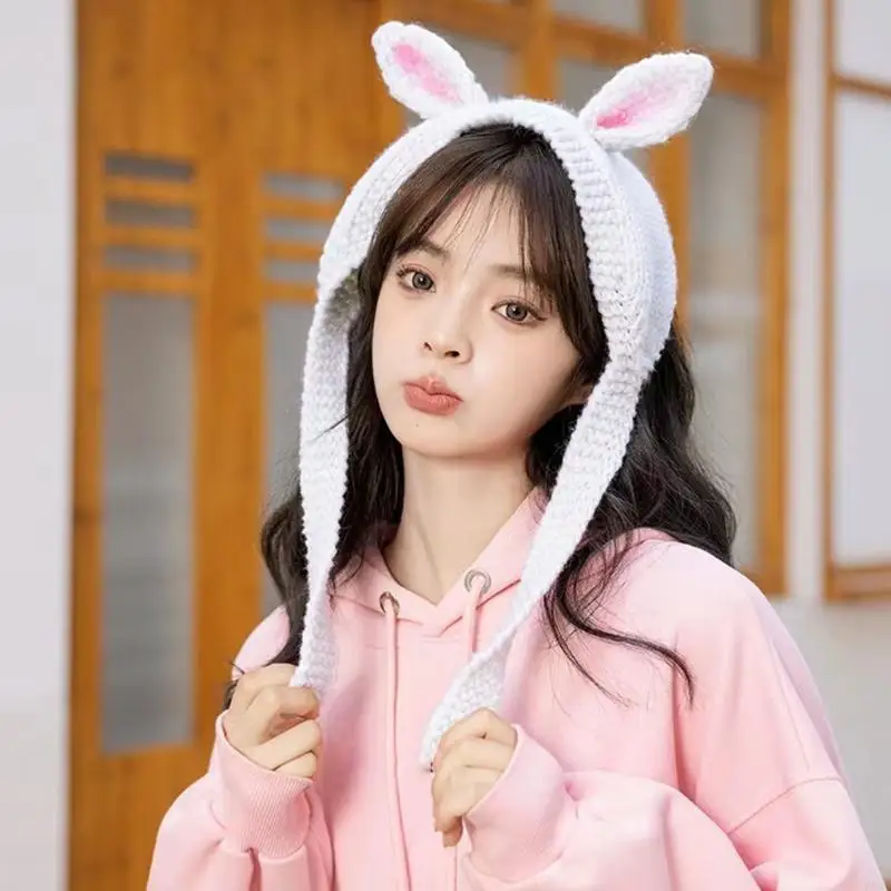 P88B ยืดหยุ่น Windproof หู Flap หมวกถัก Earflap หมวกสำหรับผู้หญิงผู้ชายเก็บหูหมวกอบอุ่นนุ่มเย็นสภาพอากาศอุปกรณ์ขี่จักรยาน