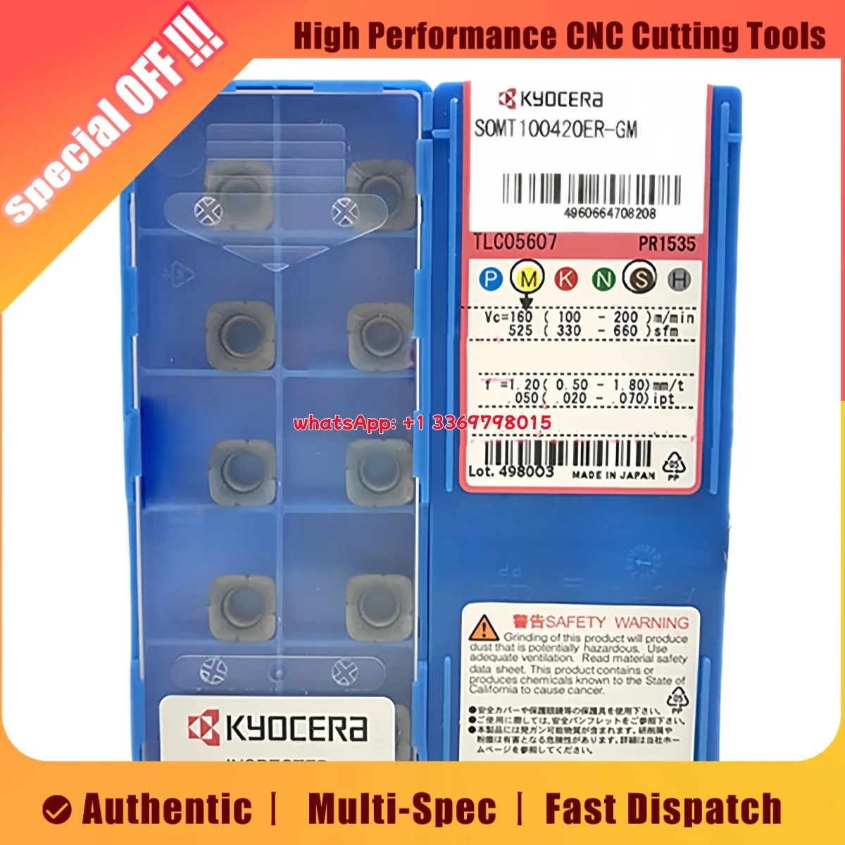 

Original SOMT SOMT100420ER-GM PR1535 Milling Insert