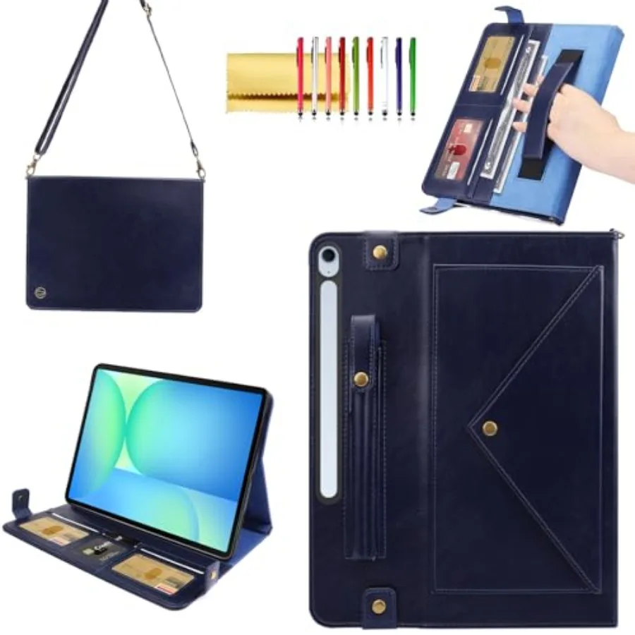 

Handbag Case for Samsung Galaxy Tab S10 FE+ 13.1-inch Folio Stand Crossbody Wallet Case w/Pen Holder and Card Slots Thin Pocket