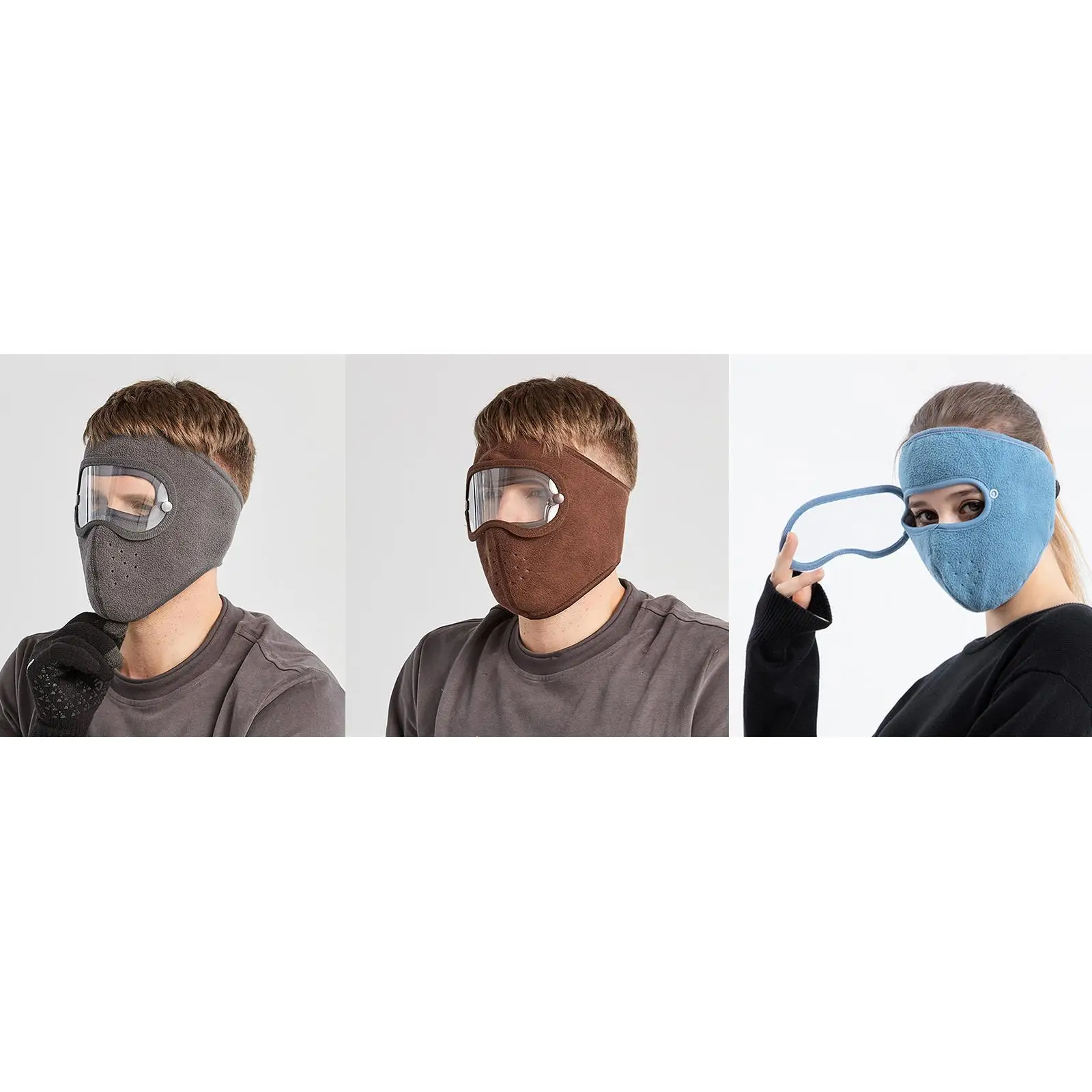 

Facial Guard Headgear Masks Polar Fleece Removable Windproof Goggles Hiking