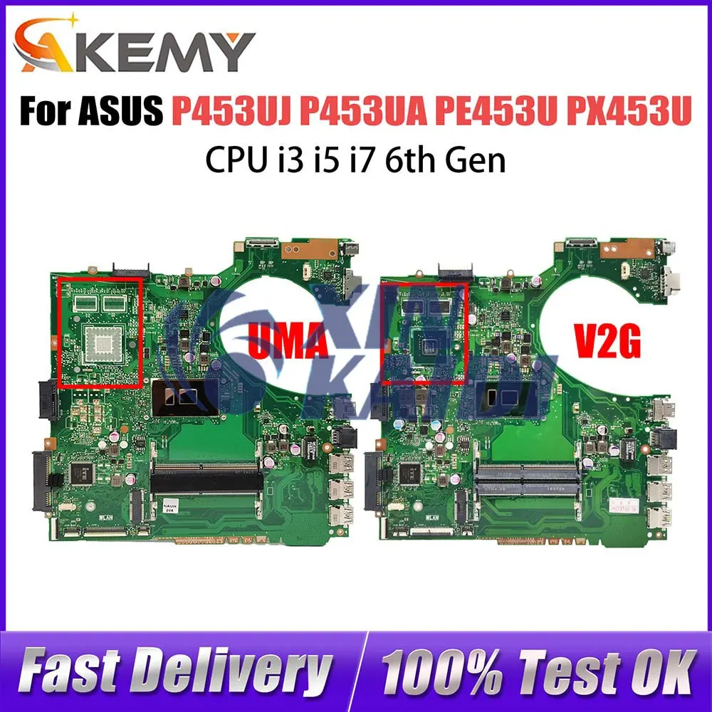 

P453UJ Mainboard For ASUS PRO453U P453UA PE453U PX453U P453U Laptop Motherboard i3 i5 i7 6th Gen CPU GT920M