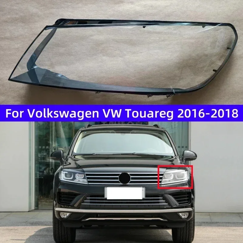 For Volkswagen VW Touareg 2016 2017 2018 Headlight Cover Lampshade Shell Glass HeadLamp Lens Caps Car Accessories