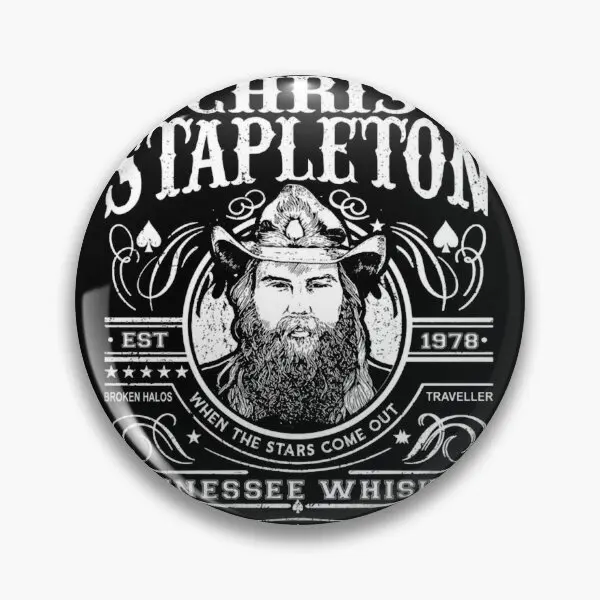 Chris Arts Stapleton  Soft Button Pin Funny Gift Lapel Pin Cute Cartoon Women Brooch Hat Lover Decor Collar Metal Jewelry