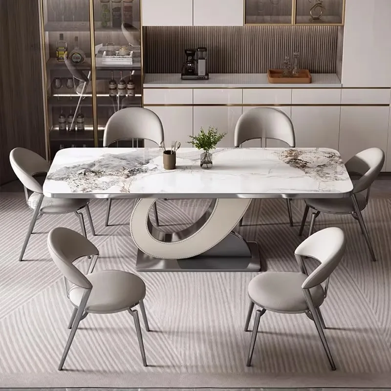 

Designer Luxury Dining Table Rectangular Unique Italian Restaurant Dining Table Kitchen Nordic Mesas De Comedor Home Furniture