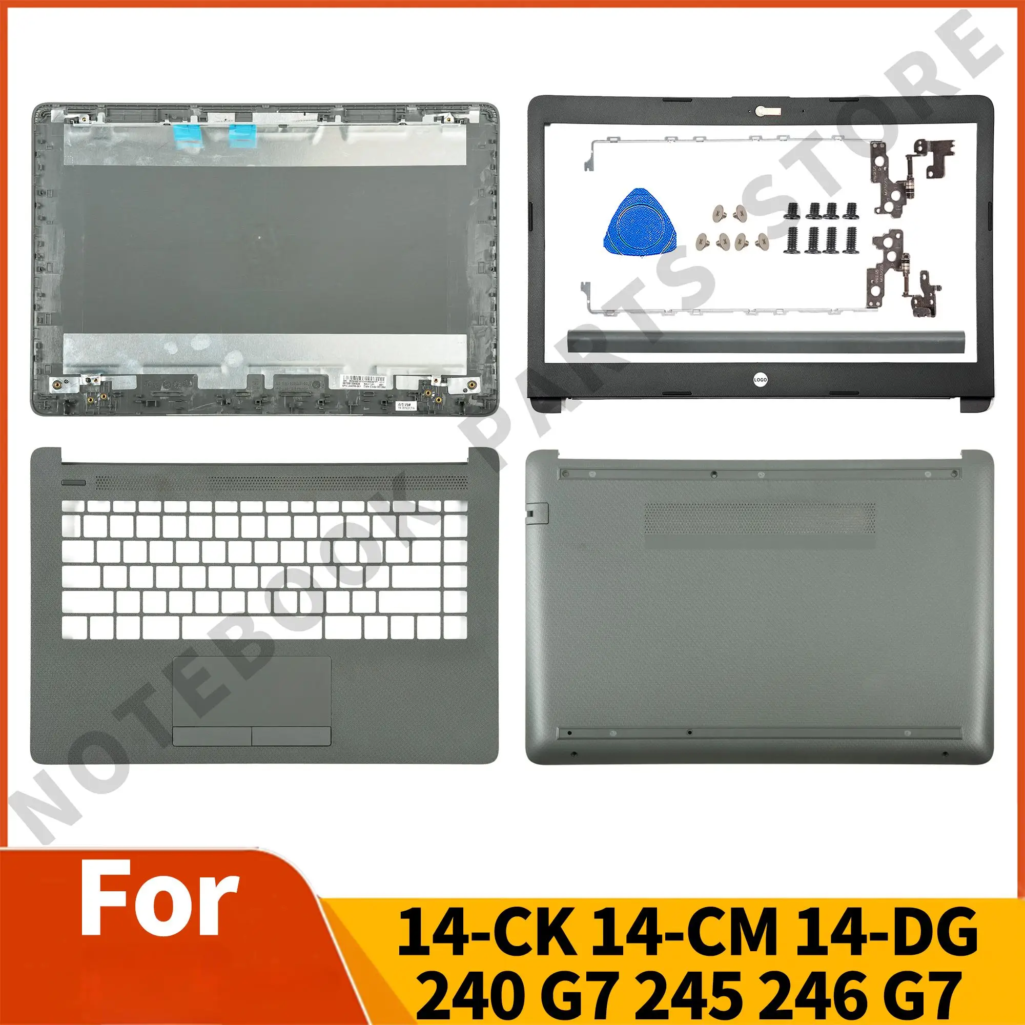 

Новые чехлы для 14-см 14-CK 14-DG 240 G7 245 G7 246 G7 TPN-I131 задняя крышка ЖК передняя рамка/ЖК-петли/подставка/Нижняя зеркальная серая