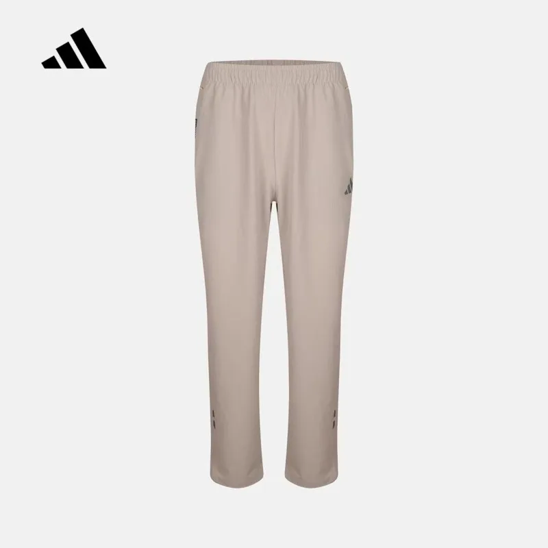 Adidas Adidas Sweatpants Autumn Men's Woven Training Thin Breathable Quick-drying Brown Trousers KY4923